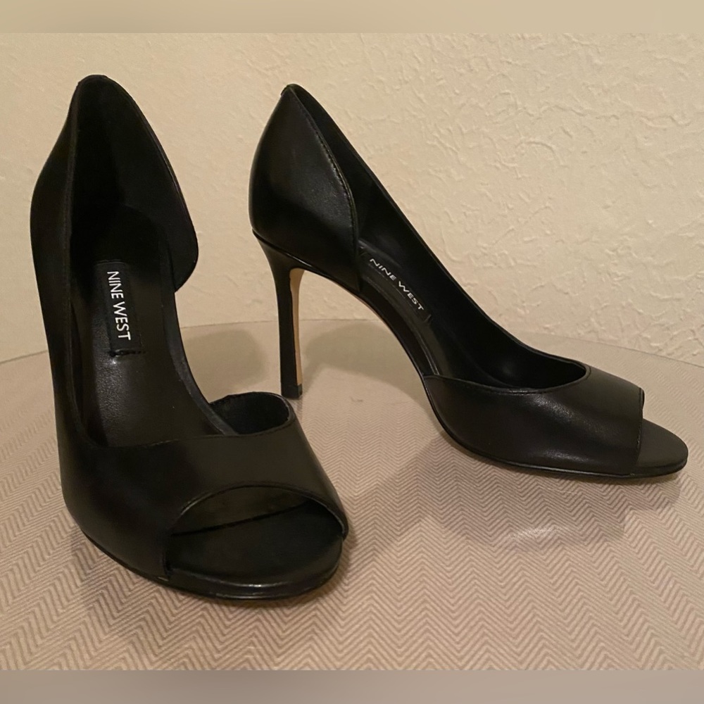 Nine West Dorsay Peep Toe Heels